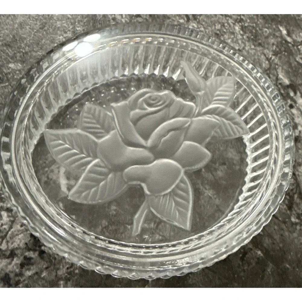 Vintage‎ Teleflora Crystal Trinket/Jewelry Dish - Elegant Design 4.5